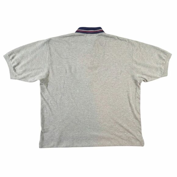 Vintage Polo Sport Ralph Lauren Polo Shirt Men XL Grey Spellout Flag 90s Cotton - Picture 3 of 6